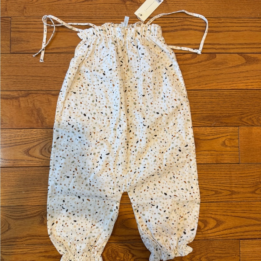 Rylee + Cru Cream Speckled Jumpsuit, 12-18 months